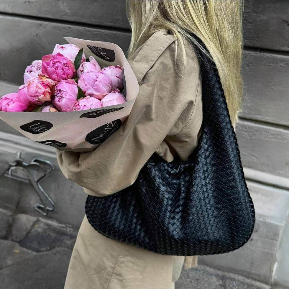 Woven Hobo Shoulder Bag for Women