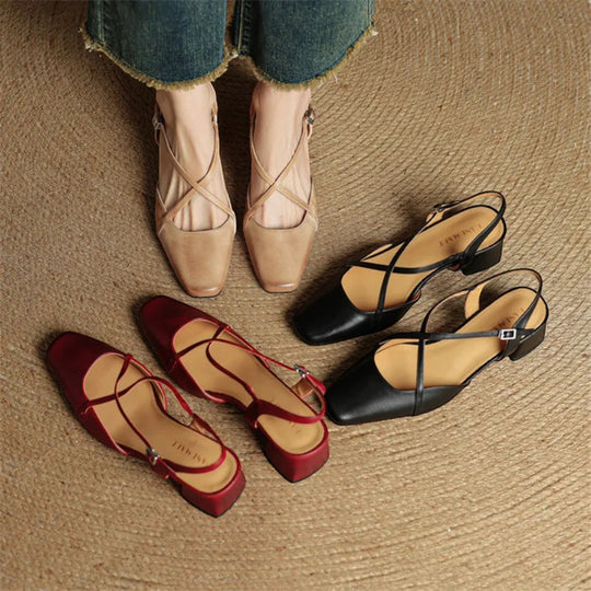 Orthopedic Block Heel Sandals for Women