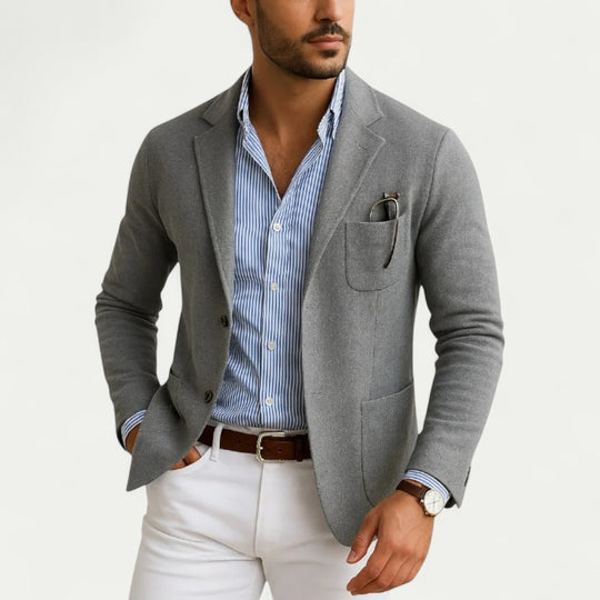 Men's Old Money Blazer With Lapel Collar