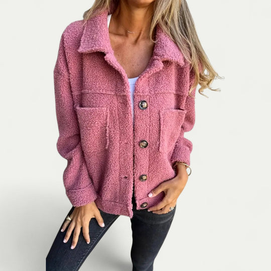 Women’s Long Sleeved Casual Teddy Coat