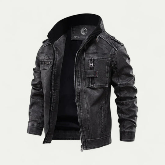 Versatile Classic Leather Jacket for Men