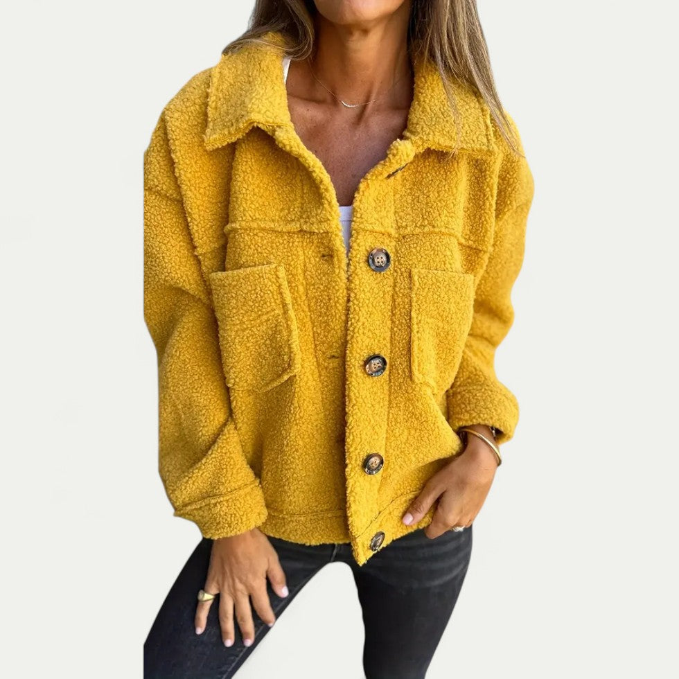 Women’s Long Sleeved Casual Teddy Coat