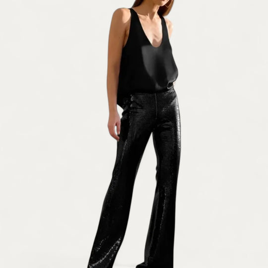 Satin Deep V Neck Sleeveless Tank Top for Women
