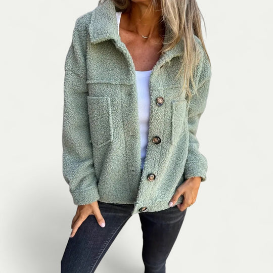 Women’s Long Sleeved Casual Teddy Coat