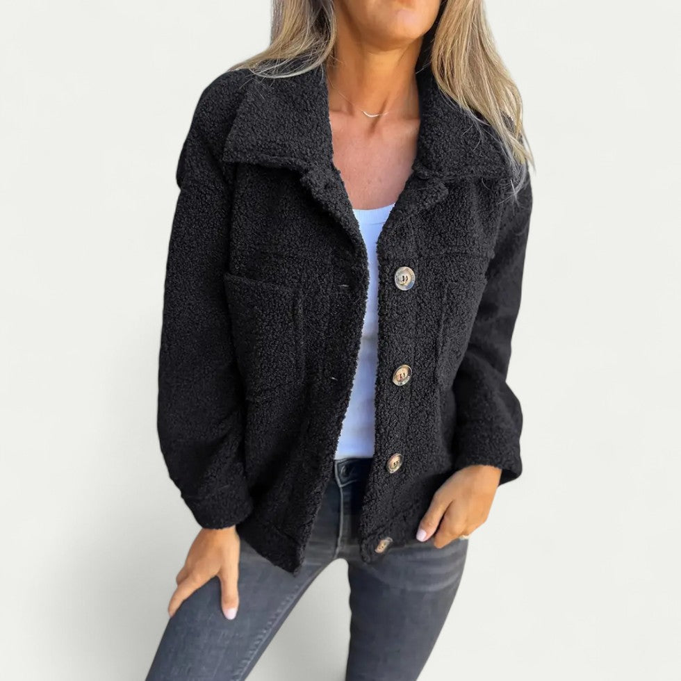 Women’s Long Sleeved Casual Teddy Coat