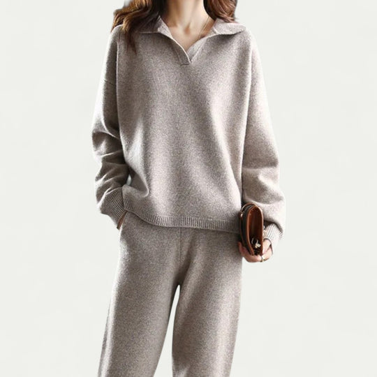 Polo Knit Loungewear Set for Women
