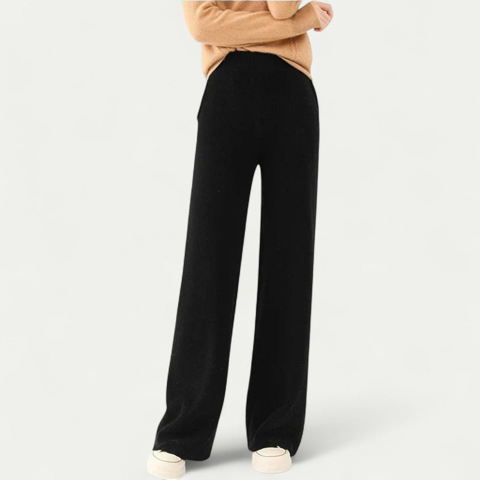 Merino Wool Wide Leg Lounge Trousers
