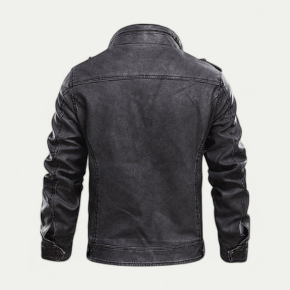 Versatile Classic Leather Jacket for Men