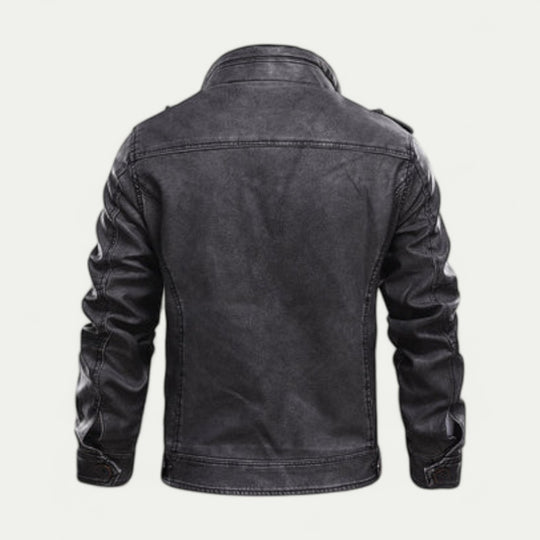 Versatile Classic Leather Jacket for Men
