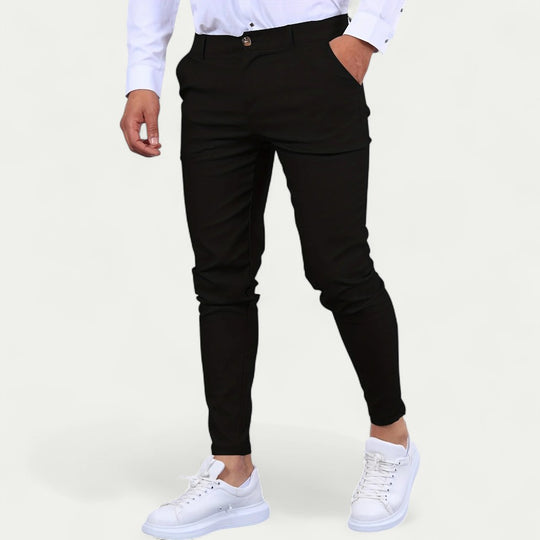 Men’s Cotton Blend Slim Fit Chino Trousers