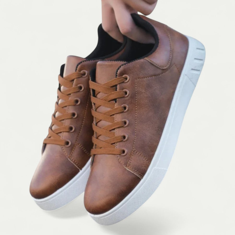 Orthopedic Leather Sneakers for Men Casual Comfort Style