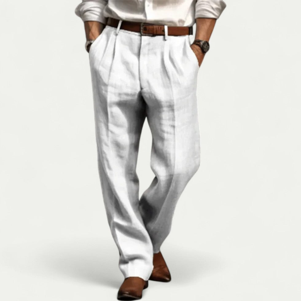 Retro Linen Mens Trousers