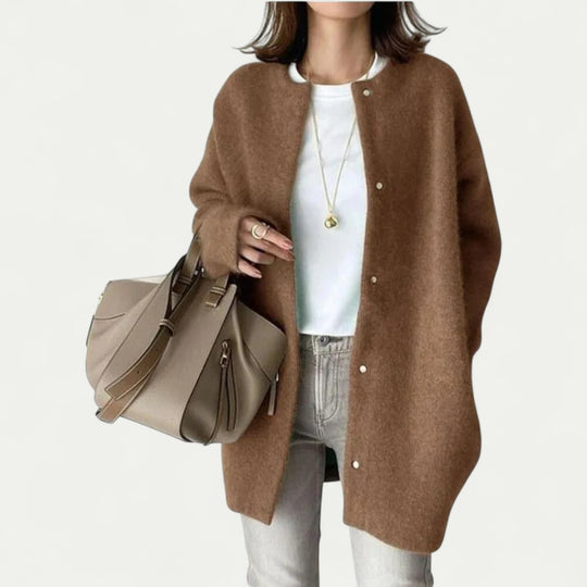 Wool Knit Button Cardigan for Women