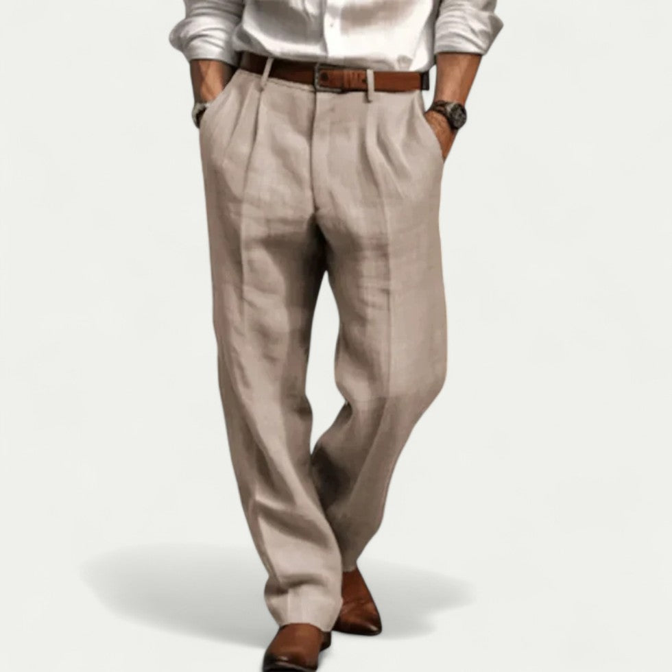 Retro Linen Mens Trousers