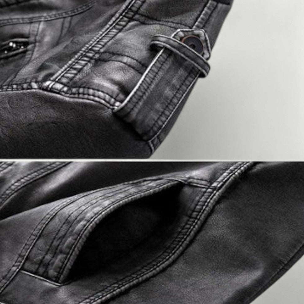 Versatile Classic Leather Jacket for Men