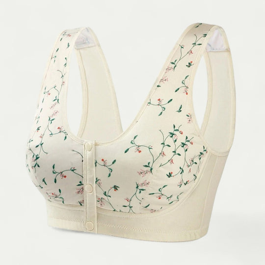 Women Front Closure Floral Comfort Bra