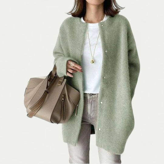 Wool Knit Button Cardigan for Women
