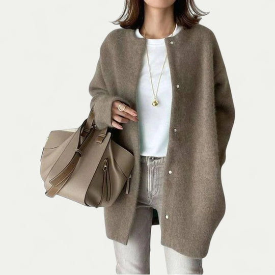 Wool Knit Button Cardigan for Women