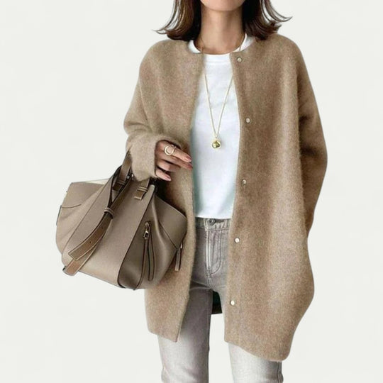 Wool Knit Button Cardigan for Women