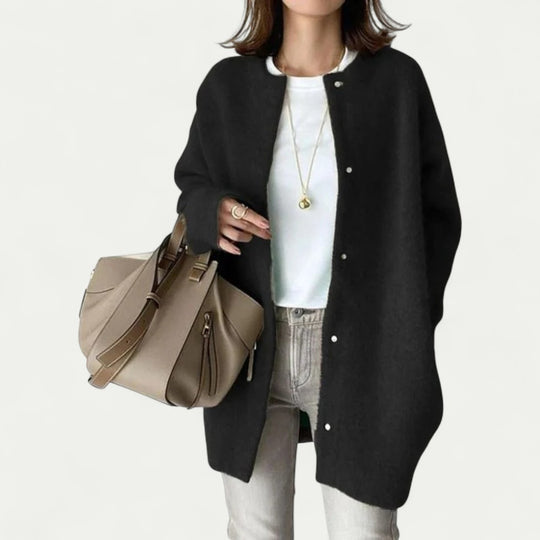 Wool Knit Button Cardigan for Women