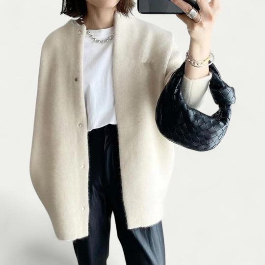 Wool Knit Button Cardigan for Women