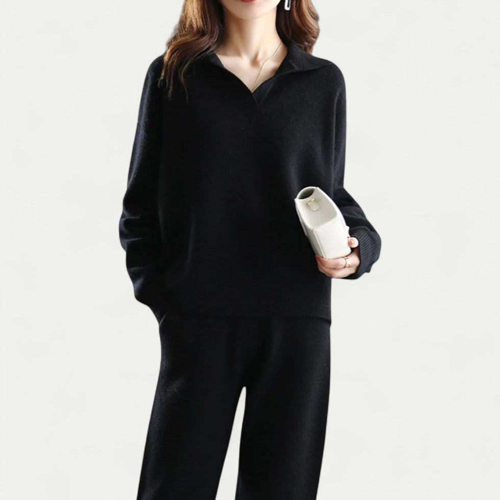 Polo Knit Loungewear Set for Women