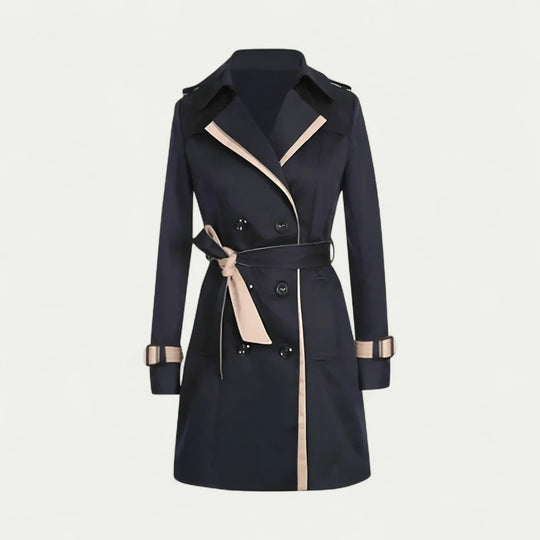 Double Breasted Long Trench Coat for Women