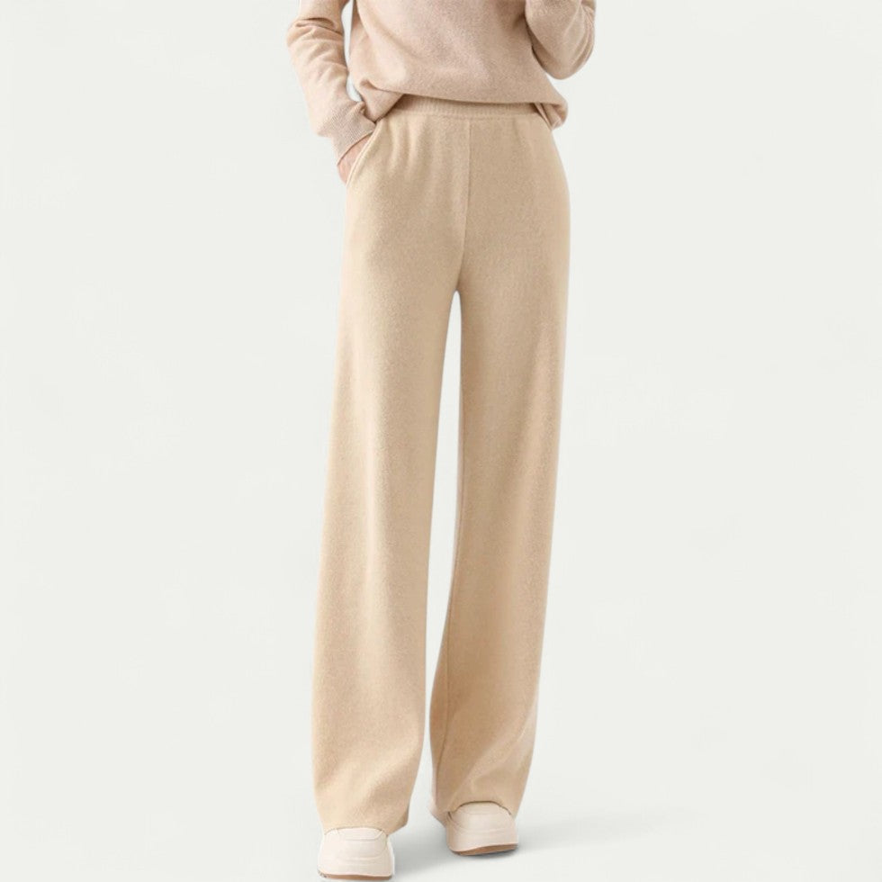 Merino Wool Wide Leg Lounge Trousers