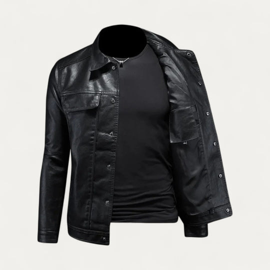 Men’s Slim Fit Faux Leather Jacket