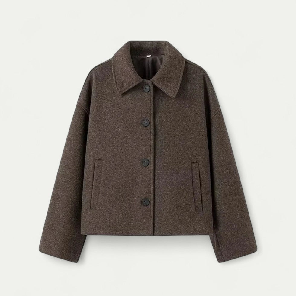 Plus Size Wool Blend Warm Winter Coat For Women
