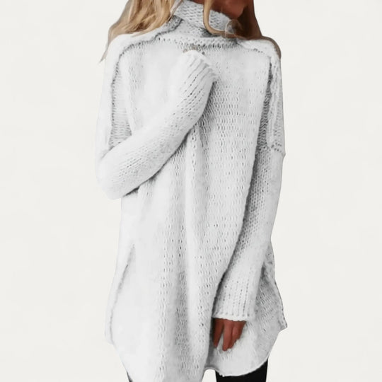 Oversized Knit Turtleneck Jumper for Women