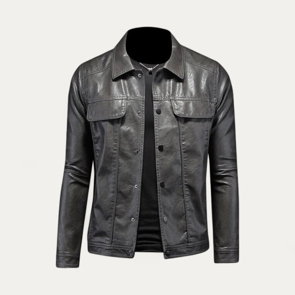 Men’s Slim Fit Faux Leather Jacket