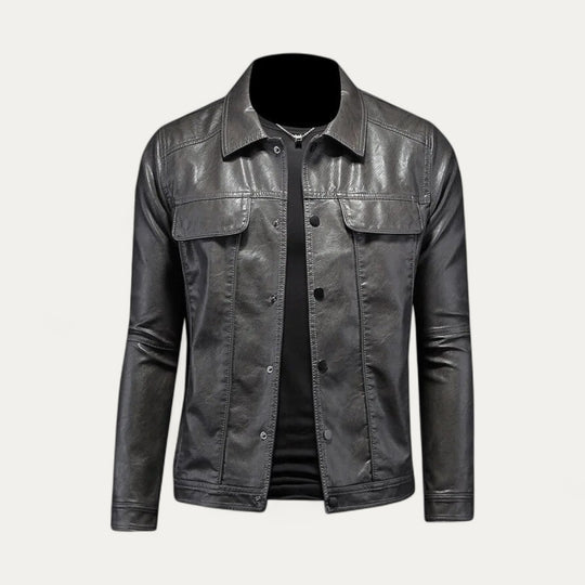 Men’s Slim Fit Faux Leather Jacket