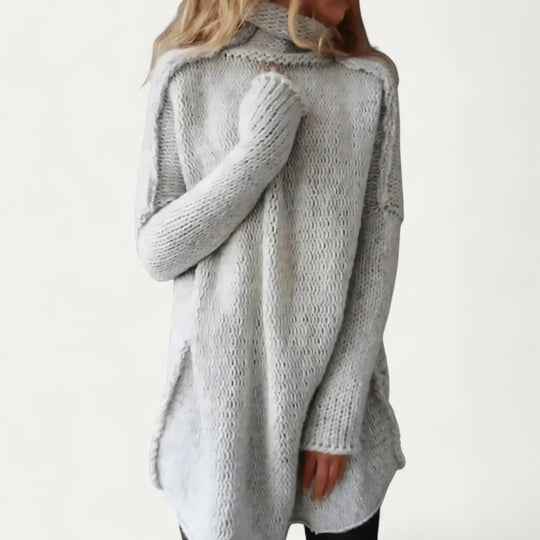 Oversized Knit Turtleneck Jumper for Women