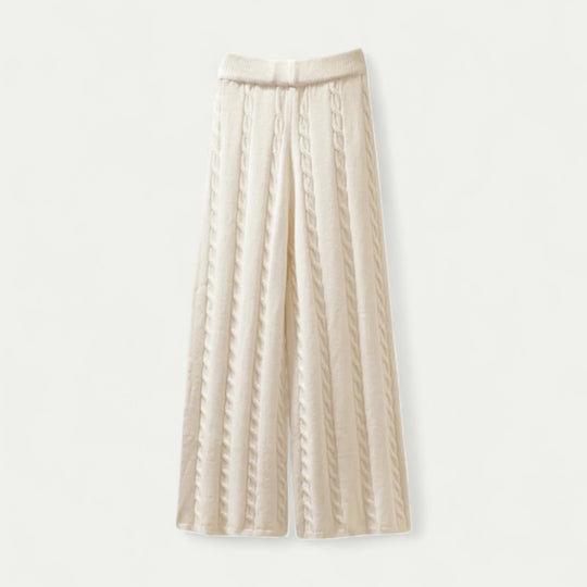 Knitted Three Piece Set with Turtleneck and Puffer Vest