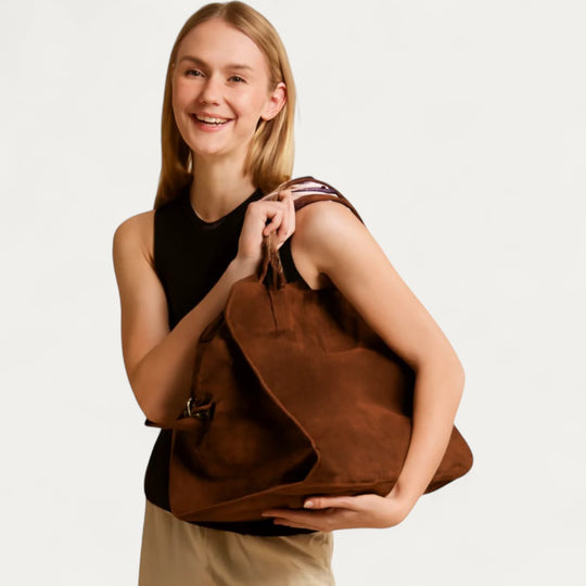 Suede Large Capacity Tote Shoulder Bag for Women