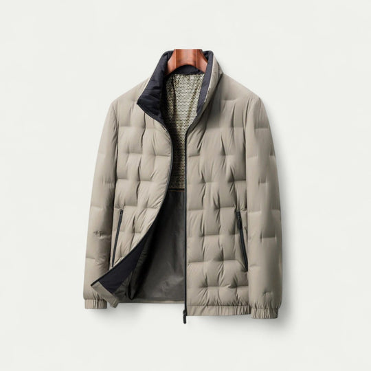 Lightweight Quilted Stand Collar Puffer Jacket for Men