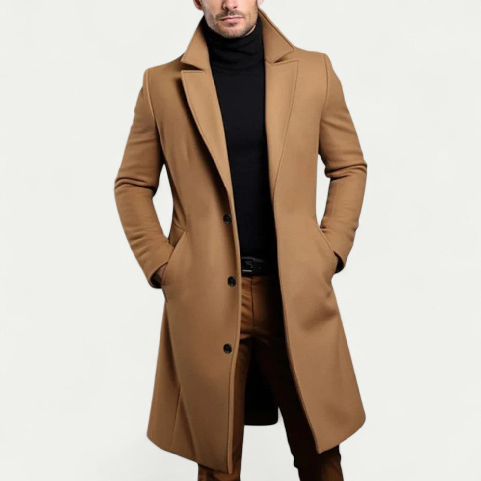 Elegant Wool Overcoat for Men