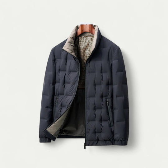 Lightweight Quilted Stand Collar Puffer Jacket for Men