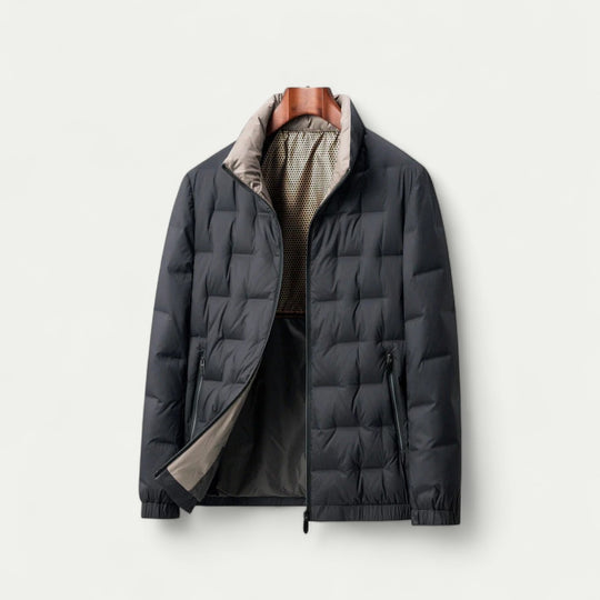 Lightweight Quilted Stand Collar Puffer Jacket for Men