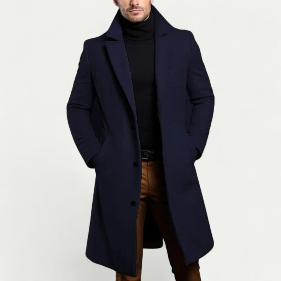 Elegant Wool Overcoat for Men
