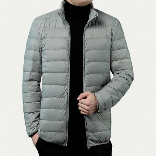 Lightweight Stand Collar Puffer Jacket for Men