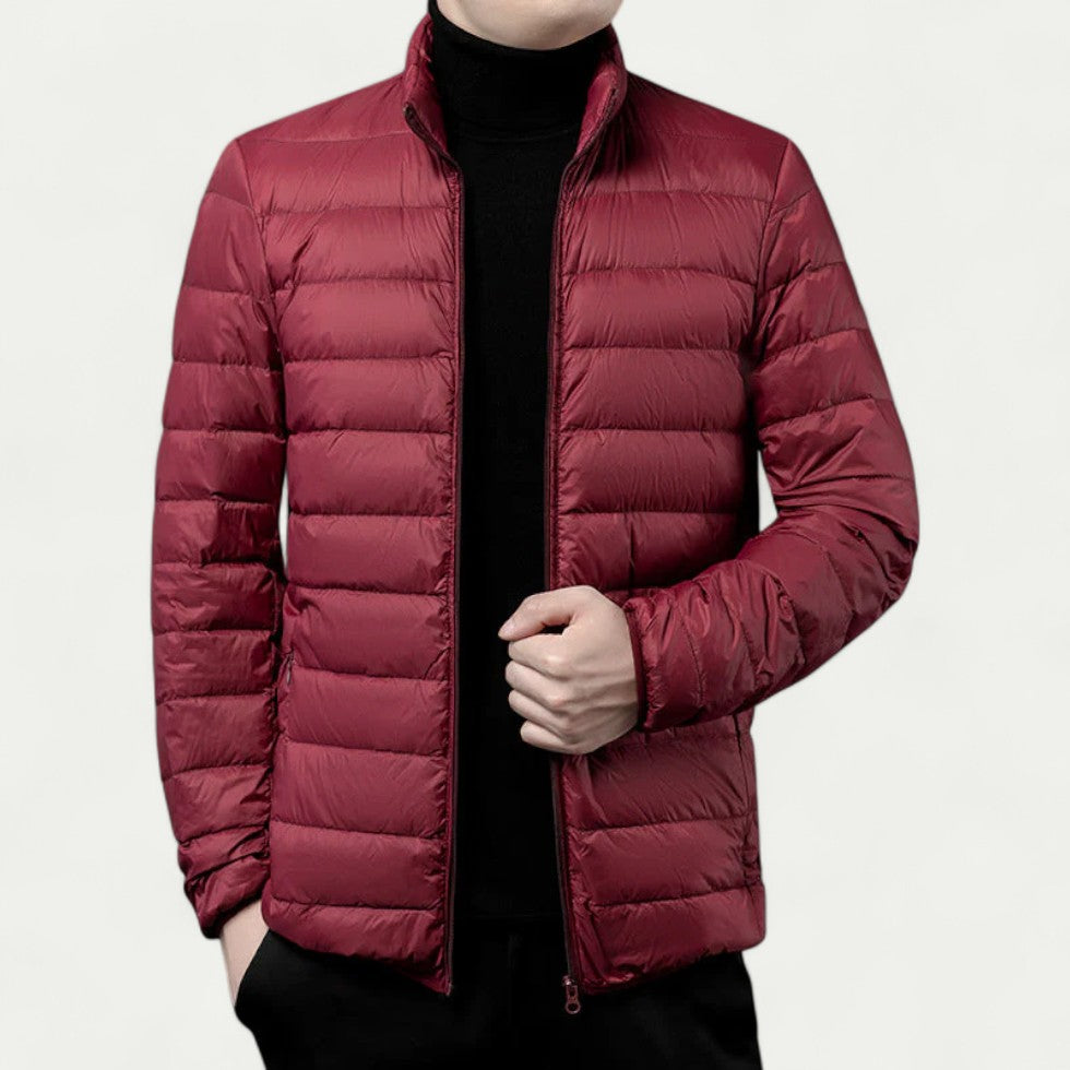 Lightweight Stand Collar Puffer Jacket for Men