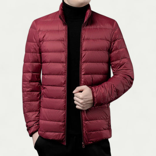 Lightweight Stand Collar Puffer Jacket for Men