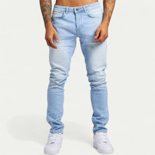 Slim Fit Stretch Cotton Blend Denim Jeans for Men