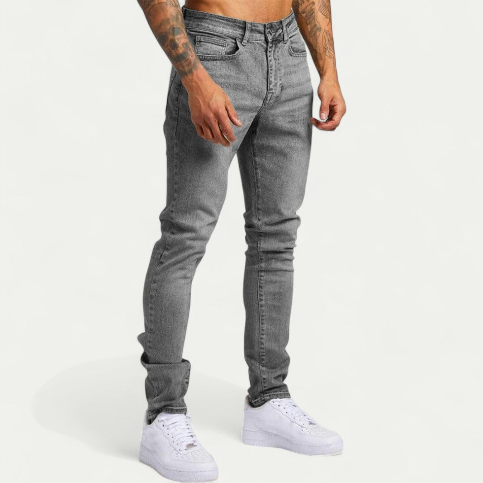Slim Fit Stretch Cotton Blend Denim Jeans for Men
