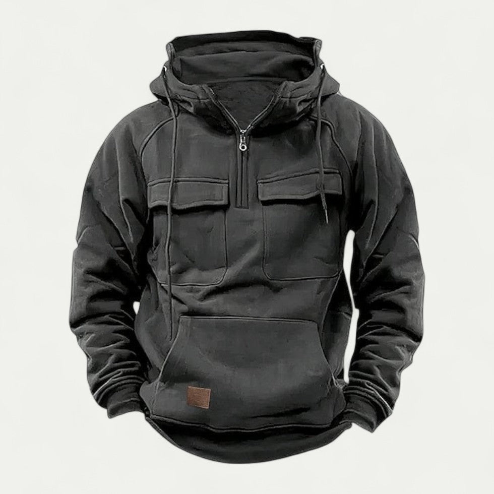 Men Premium Cotton Blend Fleece Hoodie Casual Warm Winter Pullover Jacket