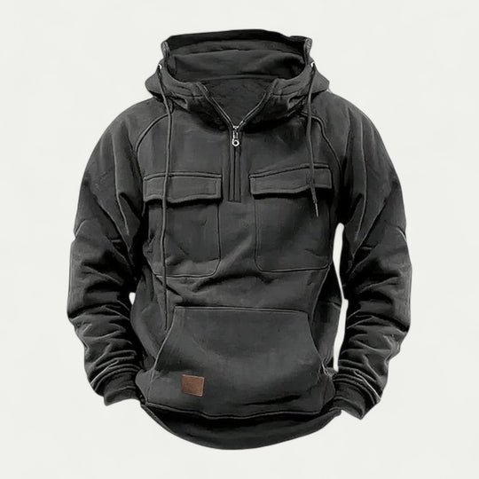 Men Premium Cotton Blend Fleece Hoodie Casual Warm Winter Pullover Jacket