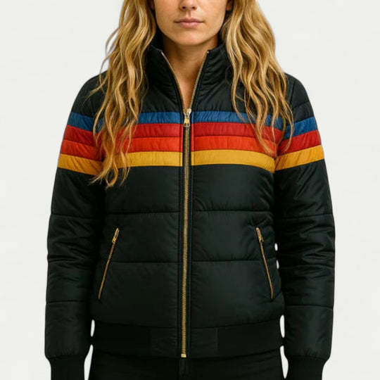 Waterproof Puffer Jacket with Hood for Women