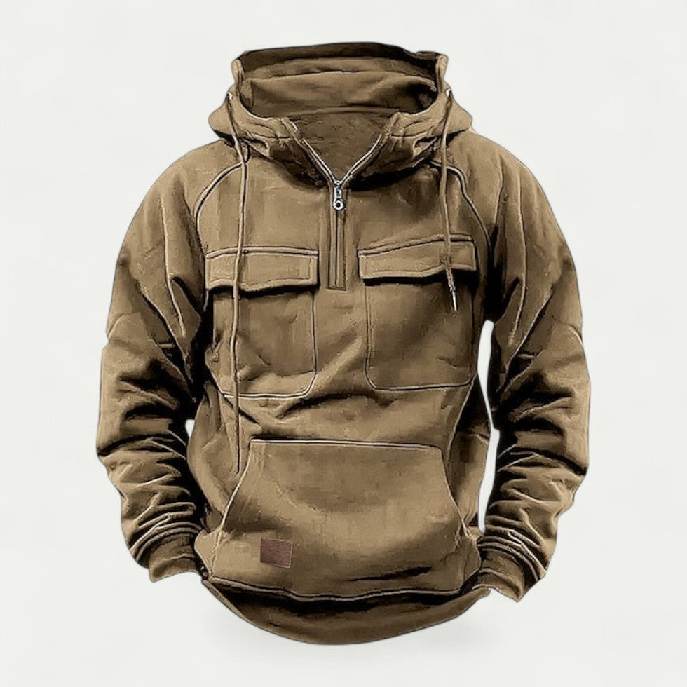 Men Premium Cotton Blend Fleece Hoodie Casual Warm Winter Pullover Jacket